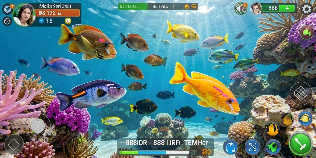 Screenshot gameplay Tembak Ikan yang seru dan mengasyikkan.