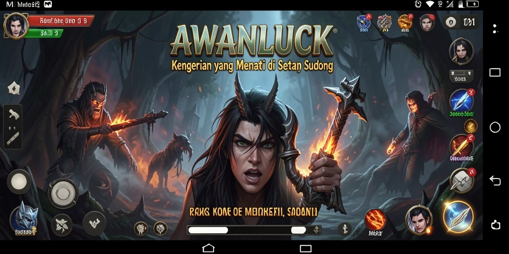 Gameplay menegangkan dalam AWANLUCK yang penuh kengerian.