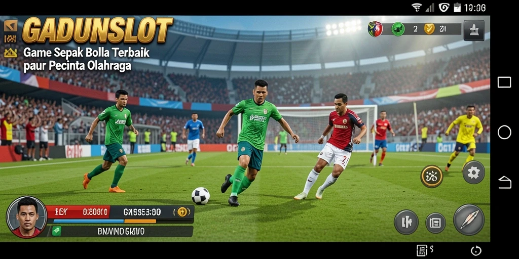 Tampilan menarik dari gameplay GADUNSLOT menunjukkan aksi sepak bola yang seru.