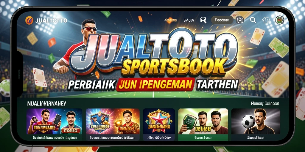 Tampilan screenshot utama JUALTOTO menampilkan berbagai jenis taruhan olahraga.