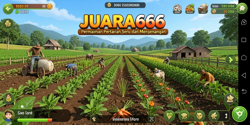 Tampilan gameplay JUARA666 yang menarik dan penuh warna.