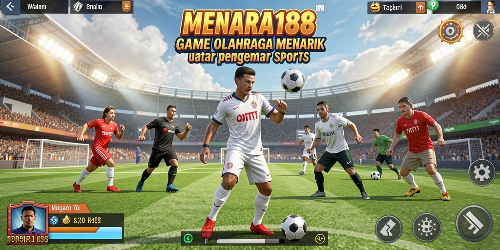 Tampilan gameplay MENARA188 yang menampilkan aksi olahraga seru.