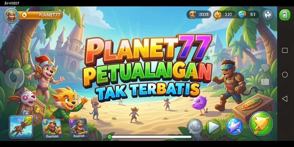 Tampilan menarik dari gameplay seru PLANET77.