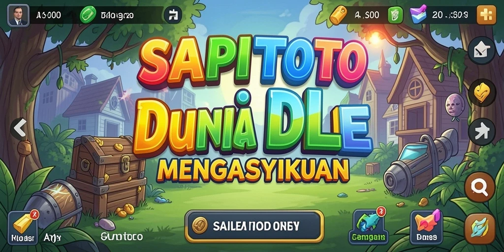 Tampilan gameplay SAPITOTO dengan karakter-karekter lucu dan interaksi menarik.
