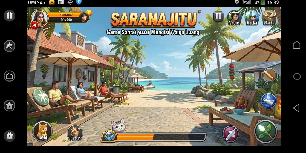 Tampilan gameplay SARANAJITU yang menarik dan menghibur.
