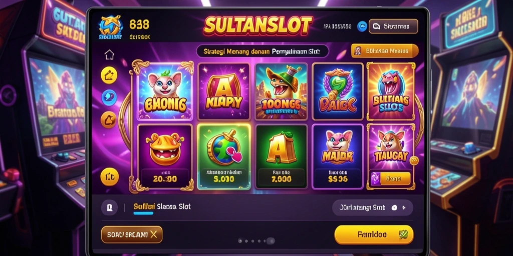 Tampilan gameplay SULTANSLOT dengan berbagai tema menarik.