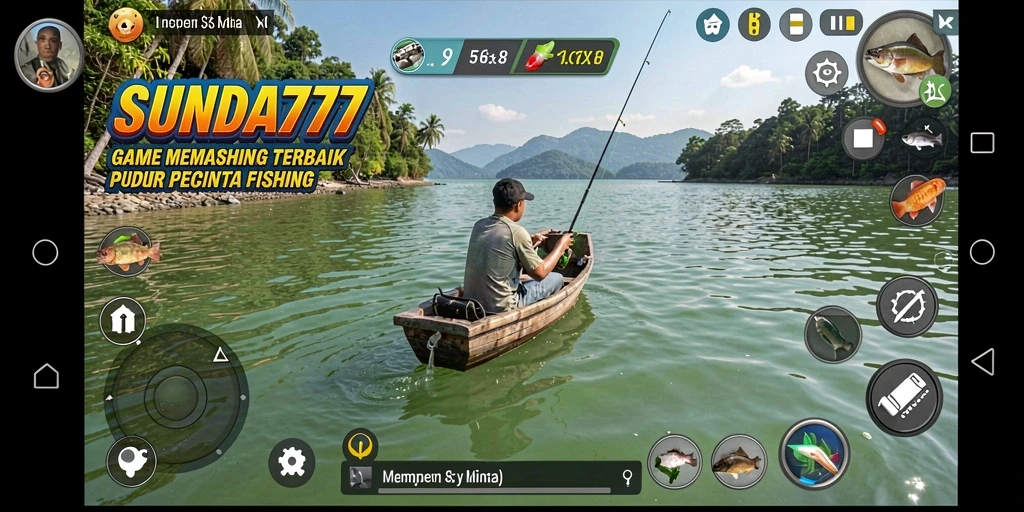 Screenshot SUNDA777 menampilkan gameplay memancing yang mendebarkan.