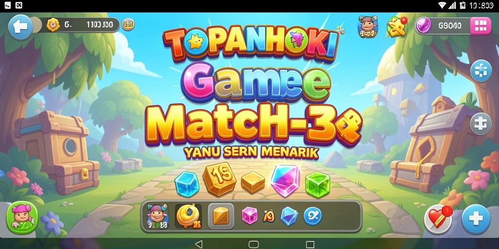 Tampilan seru gameplay <strong>TOPANHOKI</strong> saat mencocokkan item.